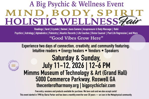 July 11-12, 2026 Psychic & Wellness Fair